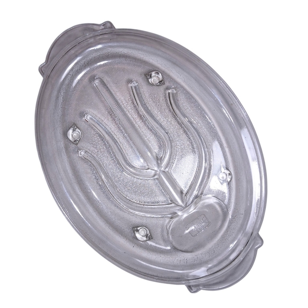 Vintage Glasbake Meat Serving Platter 1960s